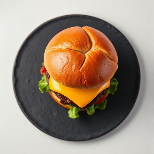 Hambúrguer artesanal com queijo